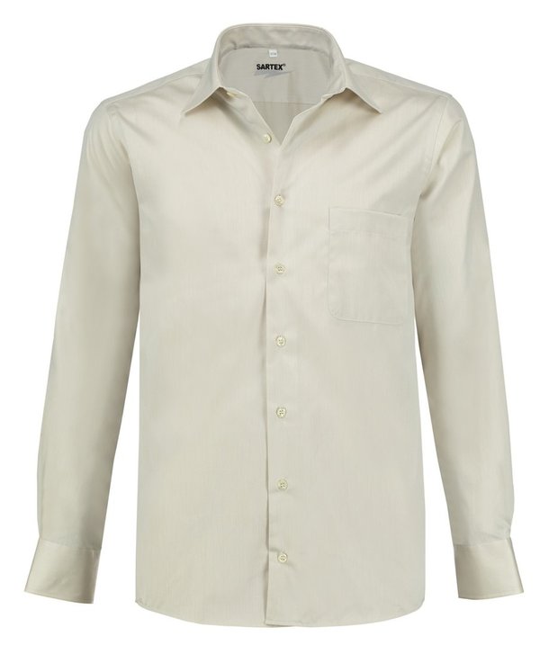 Sartex Strahlenschutz-Herrenhemd, beige, Vollzwirn/Köperbindung