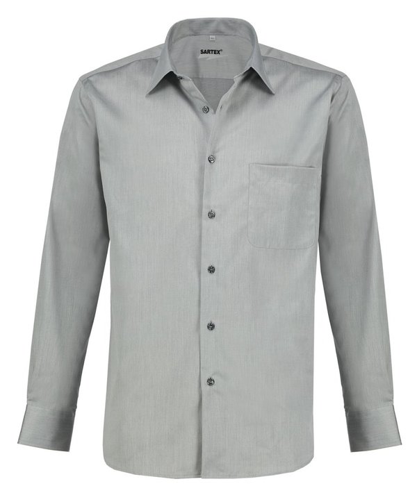 Sartex Strahlenschutz-Herrenhemd, grau, Vollzwirn/Köperbindung
